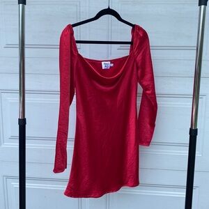 Princess polly red long sleeve dress